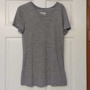 CURRENT/ELLIOTT STRIPPED DISTRESSED TOP